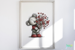 Watercolor Animals Valentine Clipart Product Image 4