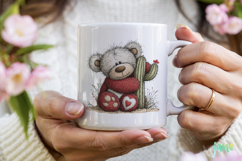 Watercolor Animals Valentine Clipart Product Image 4