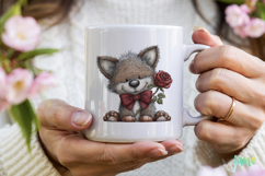 Watercolor Animals Valentine Clipart Product Image 4