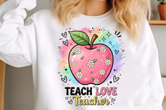 Watercolor Apple Teacher PNG Product Image 2