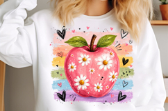 Watercolor Apple Teacher PNG Product Image 2