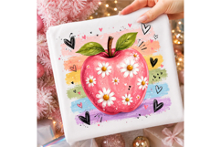 Watercolor Apple Teacher PNG Product Image 3