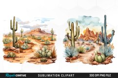Watercolor Arid Desert Illustration Clipart Product Image 1