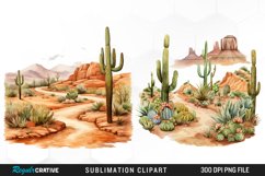 Watercolor Arid Desert Exquisite Clipart Product Image 1