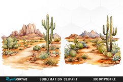 Watercolor Arid Desert Exquisite Clipart Product Image 1