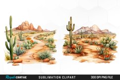 Watercolor Arid Desert Exquisite Clipart Product Image 1