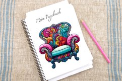 Watercolor Armchair Sublimation Clipart Bundle Product Image 4
