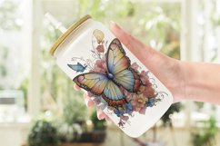 Watercolor Art Butterfly Glass Can Wraps Product Image 2