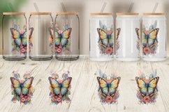 Watercolor Art Butterfly Glass Can Wraps Product Image 3