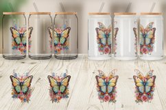 Watercolor Art Butterfly Glass Can Wraps Product Image 4