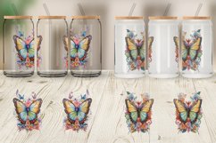 Watercolor Art Butterfly Glass Can Wraps Product Image 6