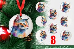 Christmas Ornaments Watercolor Art Cat Product Image 1