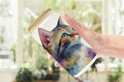 Watercolor Art Cat Glass Can Wraps Product Image 2