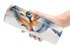 Watercolor Art Cat | Tumbler Sublimation Wrap Product Image 6