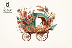 Watercolor Floral Boho Wagon Buggy Sublimation Bundle Product Image 2
