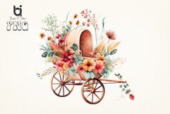 Watercolor Floral Boho Wagon Buggy Sublimation Bundle Product Image 3
