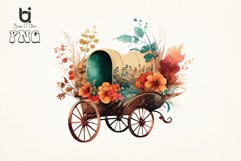 Watercolor Floral Boho Wagon Buggy Sublimation Bundle Product Image 4