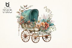 Watercolor Floral Boho Wagon Buggy Sublimation Bundle Product Image 6