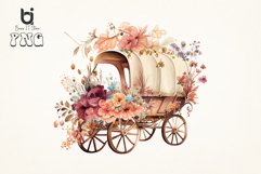 Watercolor Floral Boho Wagon Buggy Sublimation Bundle Product Image 7