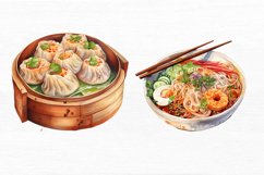 Asia Foods Watercolor Sublimation Clipart Product Image 6