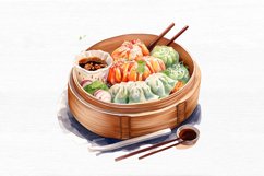 Asia Foods Watercolor Sublimation Clipart Product Image 4