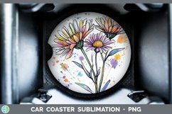 GorgeousWatercolor Car Coaster design.