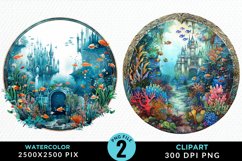 Watercolor Atlantis Sea Witch Clipart Product Image 1