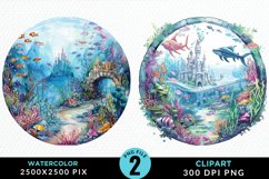 Watercolor Atlantis Sea Witch Clipart Product Image 1