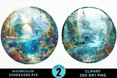 Watercolor Atlantis Sea Witch Clipart Product Image 1