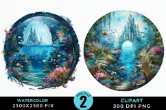 Watercolor Atlantis Sea Witch Clipart Product Image 1