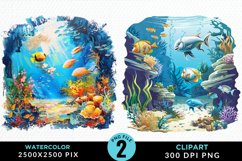 Watercolor Atlantis Sea Witch Art Clipart Product Image 1