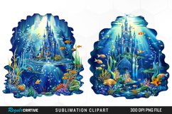 Watercolor Atlantis Sea Witch Set Clipart Product Image 1
