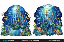 Watercolor Atlantis Sea Witch Set Clipart Product Image 1