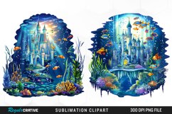 Watercolor Atlantis Sea Witch Fun Clipart Product Image 1
