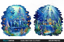 Watercolor Atlantis Sea Witch Fun Clipart Product Image 1