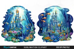 Watercolor Atlantis Sea Witch Set Clipart Product Image 1