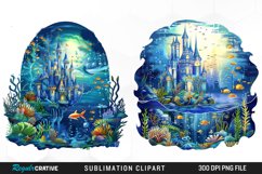 Watercolor Atlantis Sea Witch Fun Clipart Product Image 1