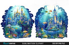 Watercolor Atlantis Sea Witch Set Clipart Product Image 1