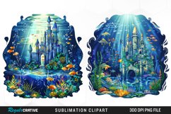 Watercolor Atlantis Sea Witch Fun Clipart Product Image 1