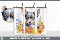 GorgeousWild Flowers Australian Cattle Dogs Tumbler design.
