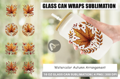 Autumn Arrangement Glass Can Product Image 1