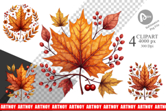 Autumn Arrangement Clipart Product Image 1