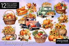 Watercolor Autumn Clipart Thanksgiving Sublimation Bundle