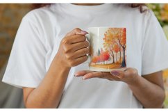 Watercolor Autumn foliage and colorful trees | Mug Product Image 6