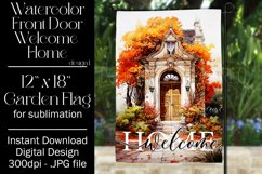 Autumn Front Door 12x18 Welcome Home Garden Flag Sublimation Product Image 1