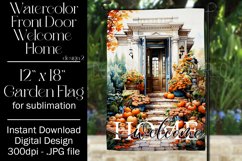Autumn Front Door 12x18 Welcome Home Garden Flag Sublimation Product Image 1