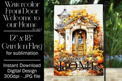 Autumn Front Door 12x18 Welcome to Our Home Garden Flag Product Image 1