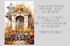 Autumn Front Door 12x18 Welcome to Our Home Garden Flag Product Image 2