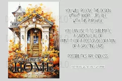 Autumn Front Door 12x18 Welcome to Our Home Garden Flag Product Image 2