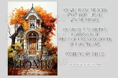 Autumn Front Door 12x18 Welcome to Our Home Garden Flag Product Image 2